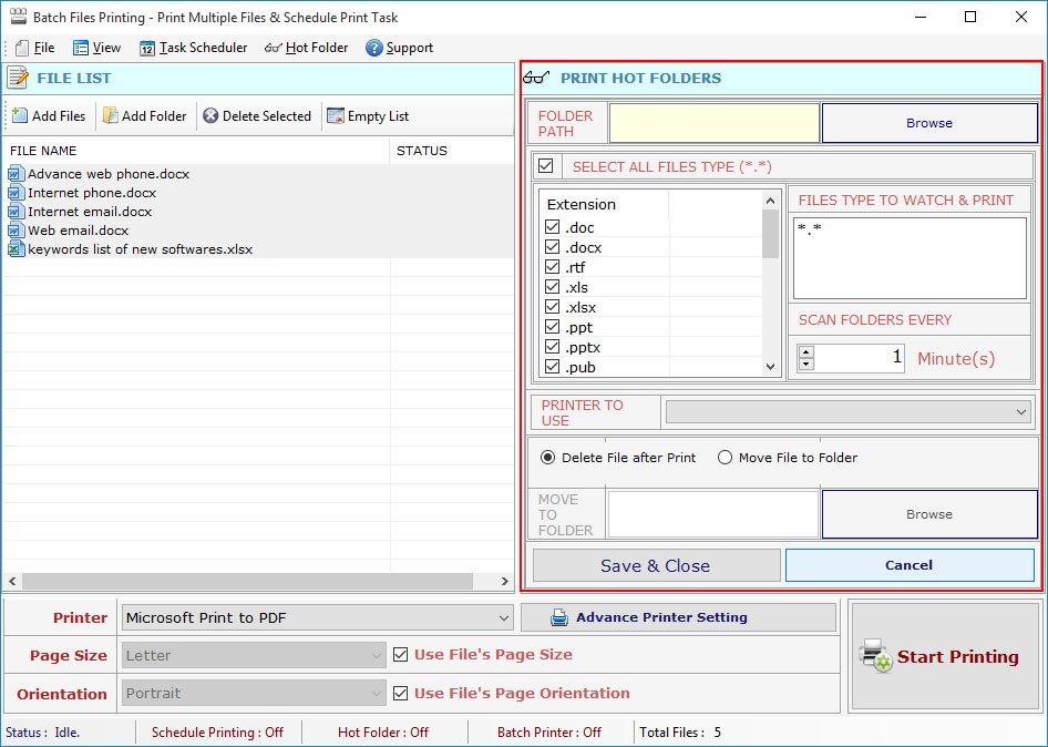 batch files printing