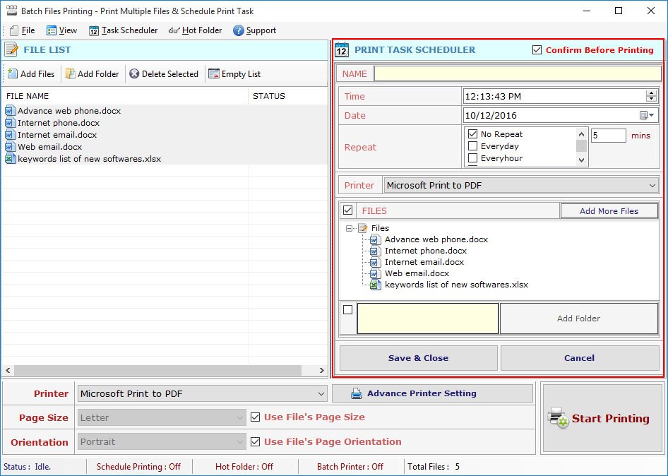 batch files printing